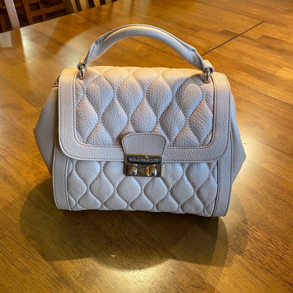 Vera Bradley Sycamore Leather Quilted Mini Stella - Nude